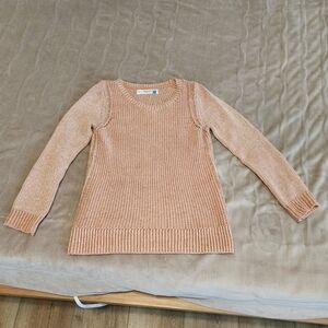 Peach crochet sweater
